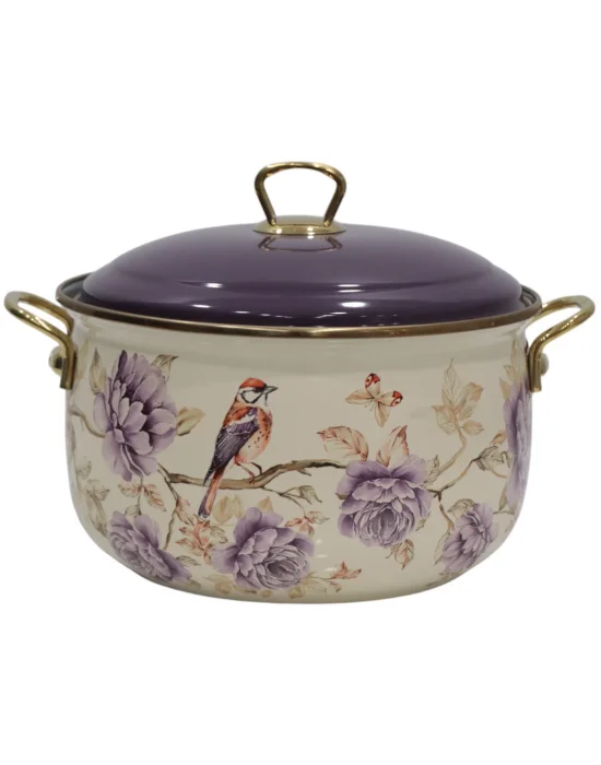 PR Home Fiorella Derin Bombeli Emaye Tencere 24 cm