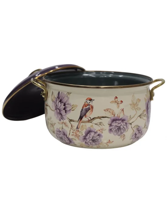 PR Home Fiorella Derin Bombeli Emaye Tencere 24 cm