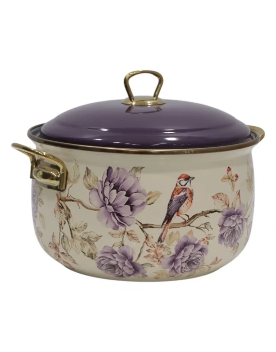 PR Home Fiorella Derin Bombeli Emaye Tencere 24 cm