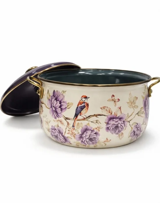 PR Home Fiorella Derin Bombeli Emaye Tencere 24 cm