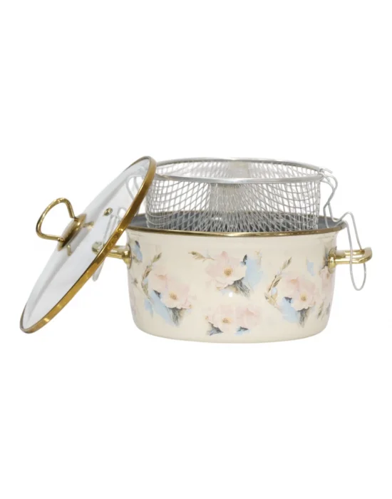 PR Home Flower Emaye Kızartma Tenceresi 22 cm