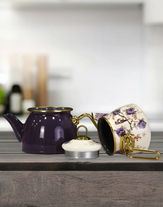 PR Home Fiorella Mini Model Emaye Çaydanlık