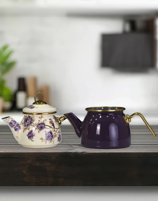 PR Home Fiorella Mini Model Emaye Çaydanlık