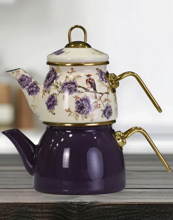 PR Home Fiorella Mini Model Emaye Çaydanlık