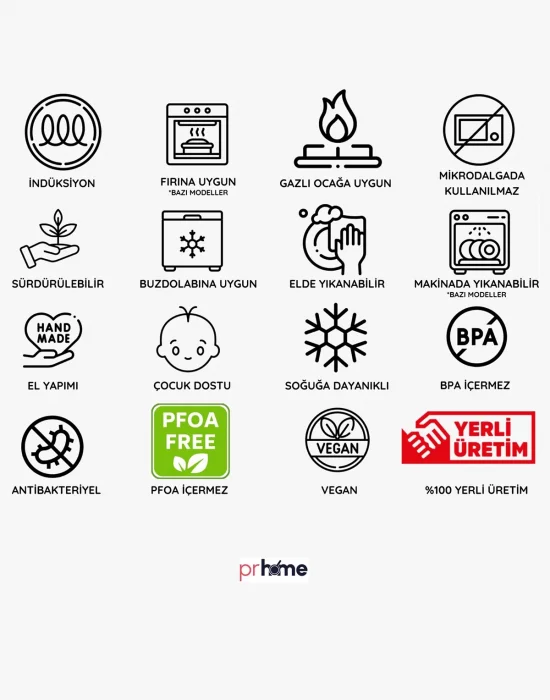 PR Home Fiorella Emaye Üçlü Saklama Seti