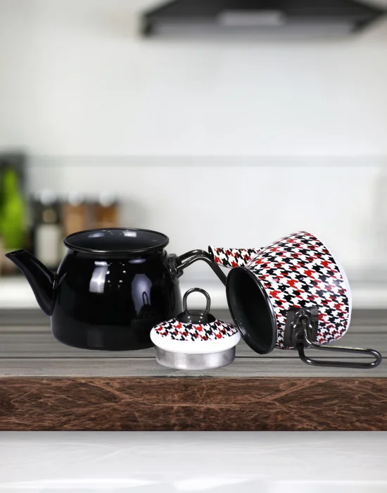 PR Home Forte Black Mini Model Emaye Çaydanlık