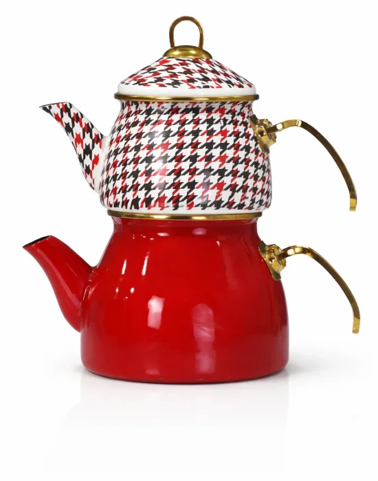 PR Home Forte Red Gold Model Emaye Çaydanlık