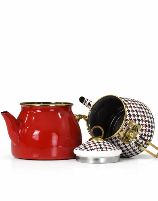 PR Home Forte Red Gold Model Emaye Çaydanlık