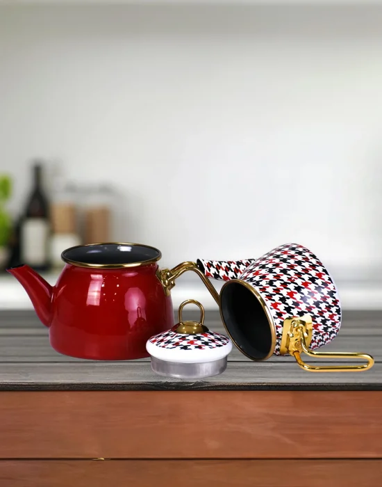 PR Home Forte Red Mini Model Emaye Çaydanlık