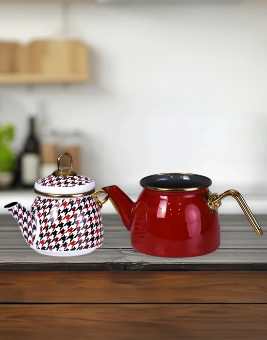 PR Home Forte Red Mini Model Emaye Çaydanlık