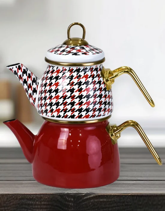 PR Home Forte Red Mini Model Emaye Çaydanlık