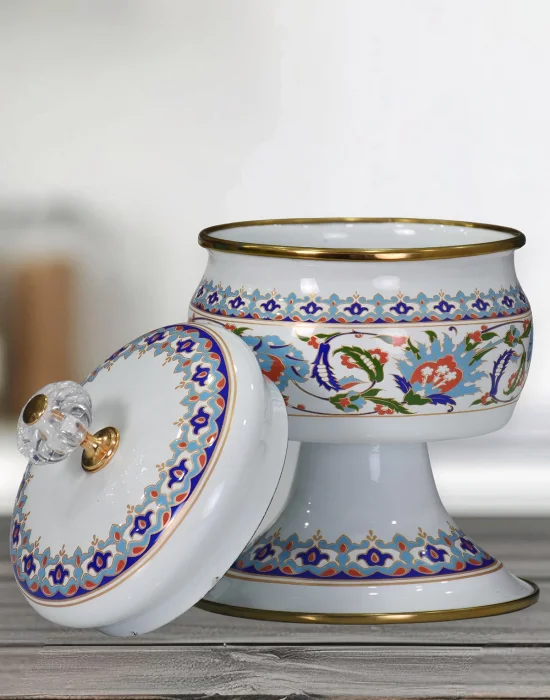 PR Home Hanzade Emaye Ayaklı Şekerlik