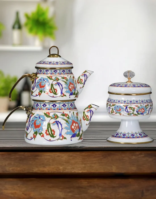 PR Home Hanzade Emaye Ayaklı Şekerlik