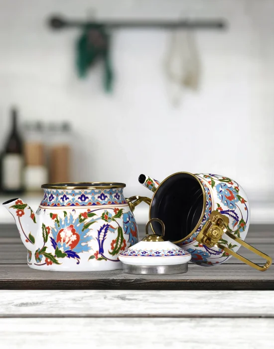 PR Home Hanzade Gold Model Emaye Çaydanlık