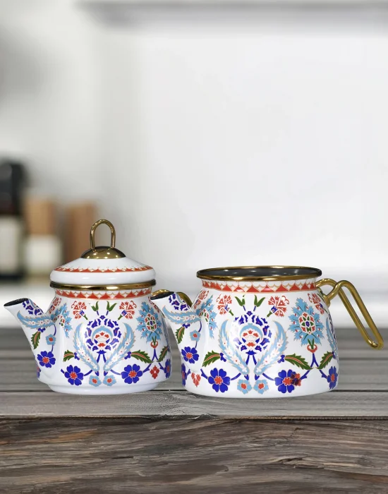 PR Home Humaşah Mini Model Emaye Çaydanlık