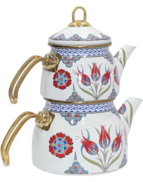 PR Home Lalezar Gold Model Emaye Çaydanlık