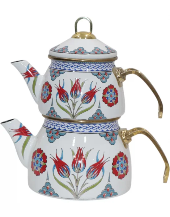 PR Home Lalezar Gold Model Emaye Çaydanlık