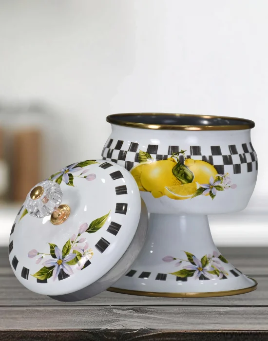 PR Home Lemon Emaye Ayaklı Şekerlik