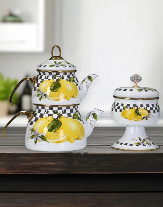 PR Home Lemon Emaye Ayaklı Şekerlik