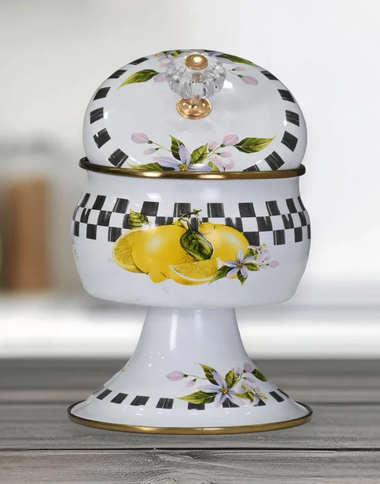 PR Home Lemon Emaye Ayaklı Şekerlik