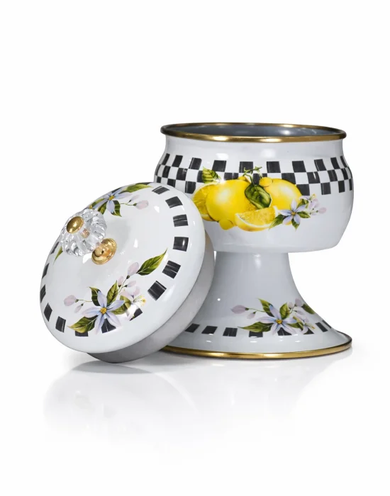 PR Home Lemon Emaye Ayaklı Şekerlik