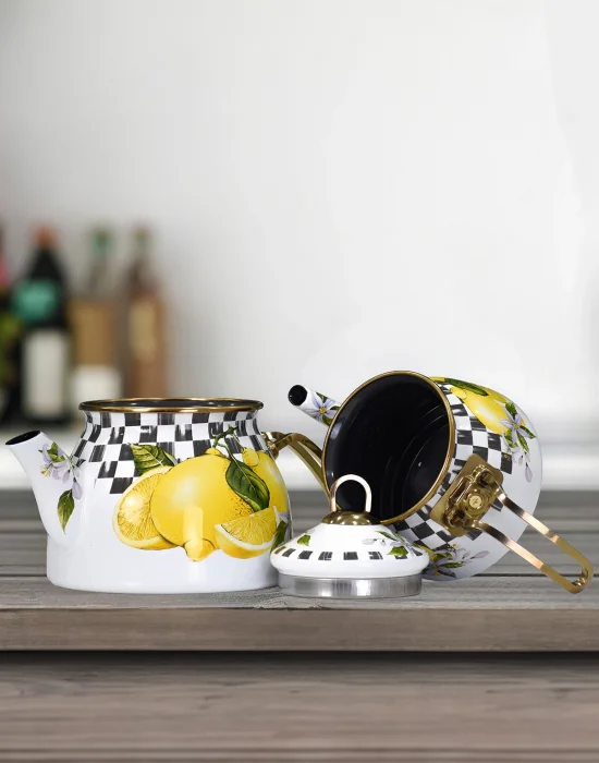 PR Home Lemon Gold Model Emaye Çaydanlık