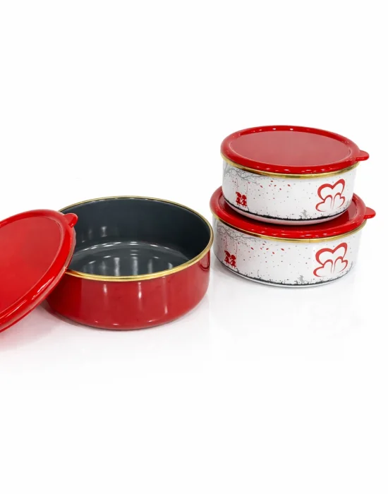 PR Home Love Emaye Üçlü Saklama Seti