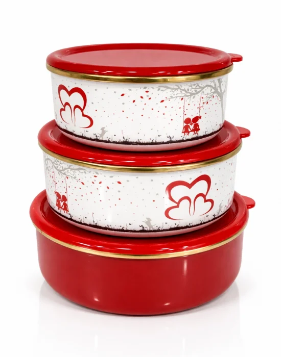 PR Home Love Emaye Üçlü Saklama Seti