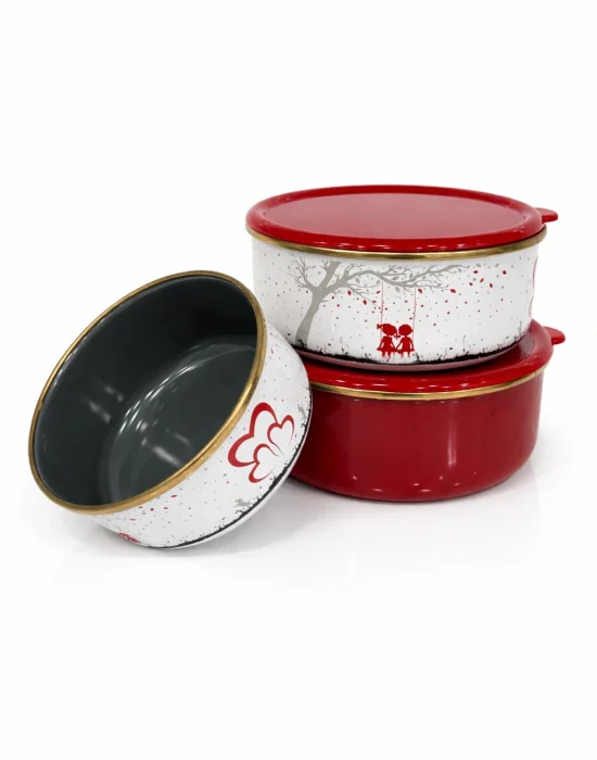 PR Home Love Emaye Üçlü Saklama Seti