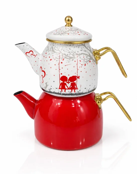 PR Home Love Rose Model Emaye Çaydanlık