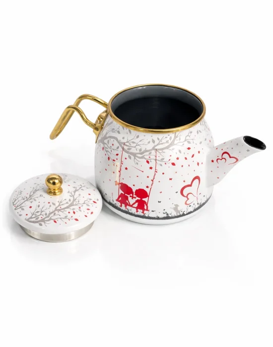 PR Home Love Rose Model Emaye Çaydanlık