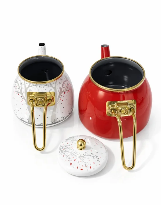 PR Home Love Rose Model Emaye Çaydanlık