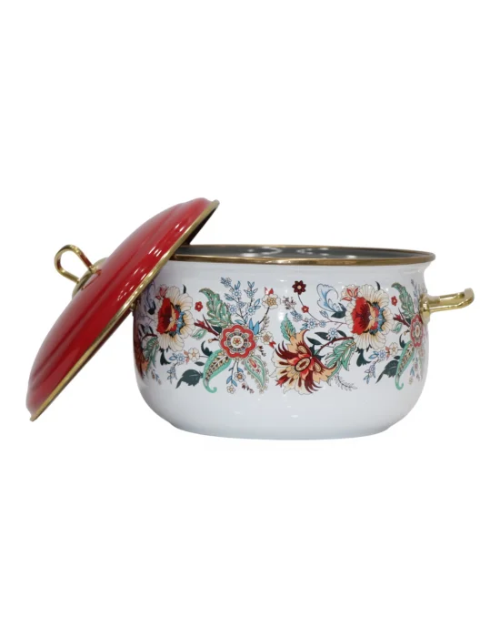 PR Home Magnolia Derin Bombeli Emaye Tencere 24 cm