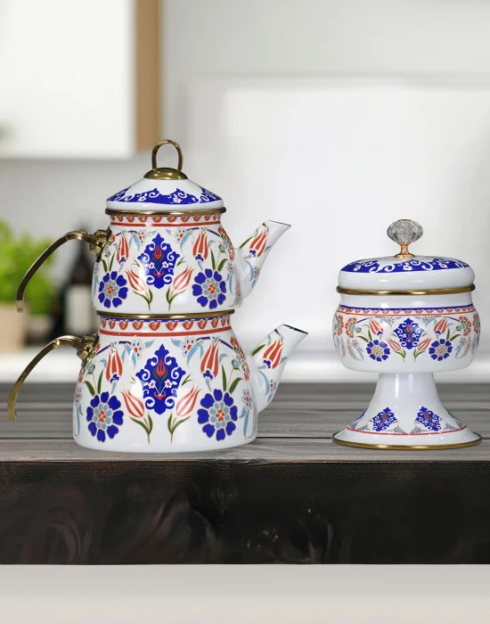 PR Home Neslişah Emaye Ayaklı Şekerlik