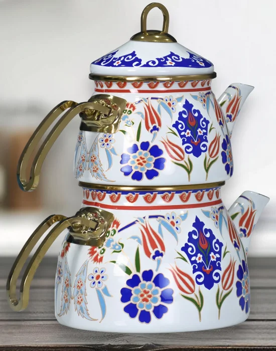 PR Home Neslişah Gold Model Emaye Çaydanlık