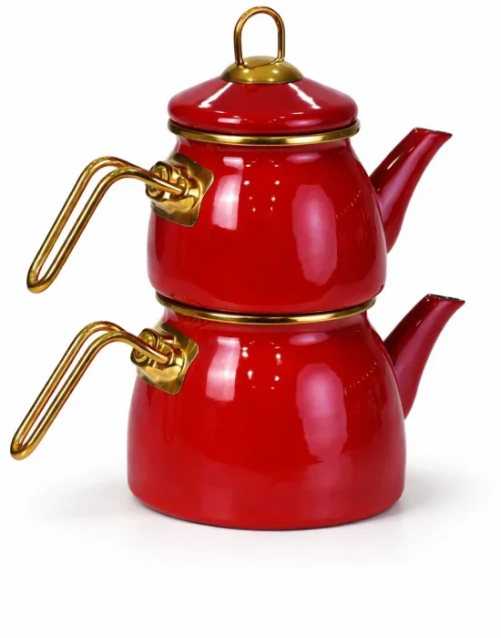 PR Home Red Mini Model Emaye Çaydanlık