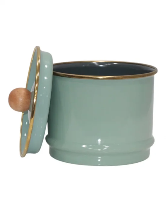 PR Home Soft Green Emaye Kavanoz