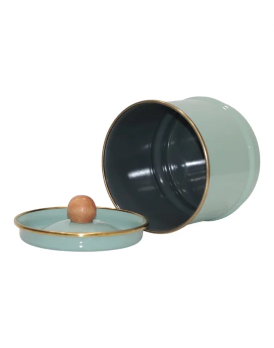 PR Home Soft Green Emaye Kavanoz