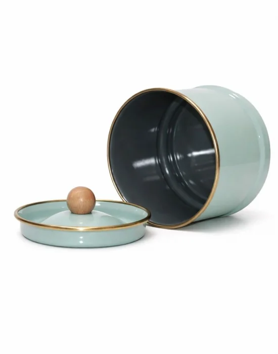 PR Home Soft Green Emaye Kavanoz