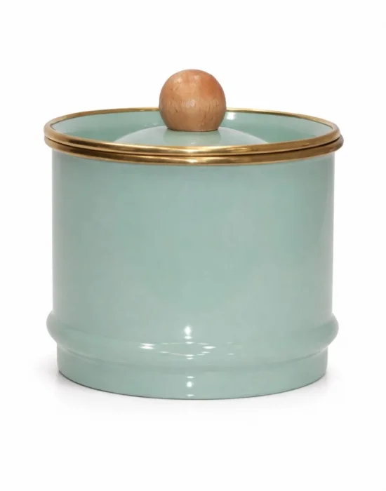 PR Home Soft Green Emaye Kavanoz