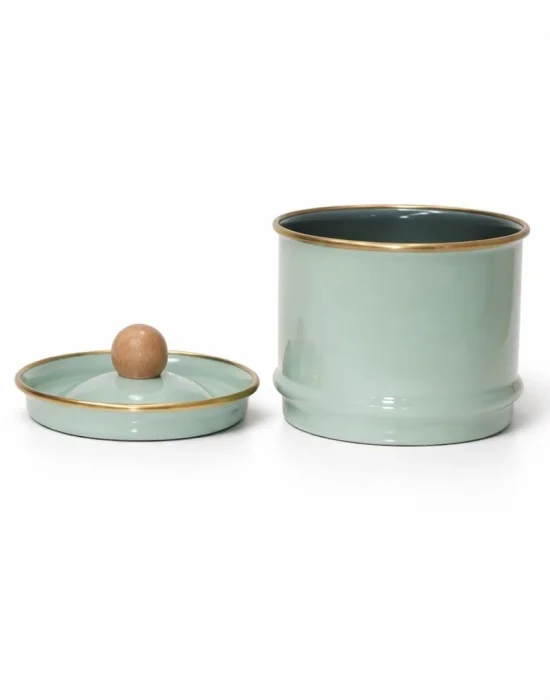 PR Home Soft Green Emaye Kavanoz