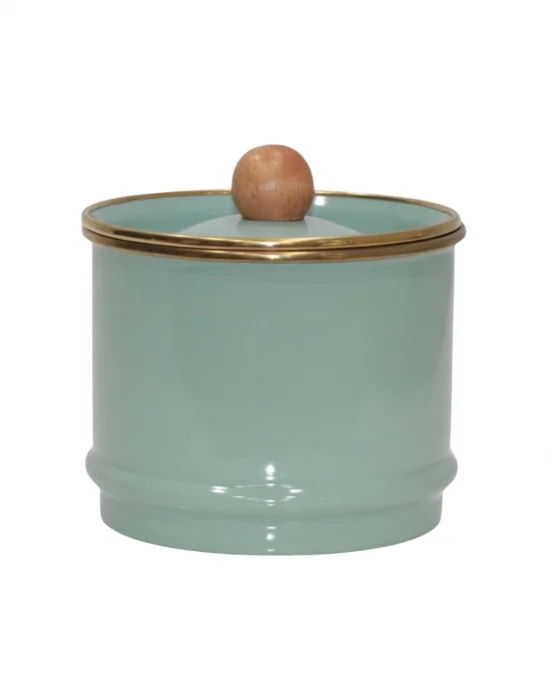 PR Home Soft Green Emaye Kavanoz