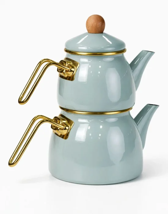 PR Home Soft Green Mini Model Emaye Çaydanlık