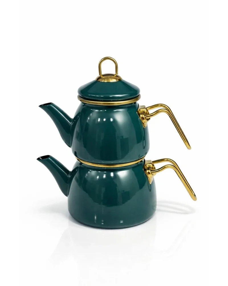 PR Home Emaye Mini Model Emaye Çaydanlık Petrol Yeşili