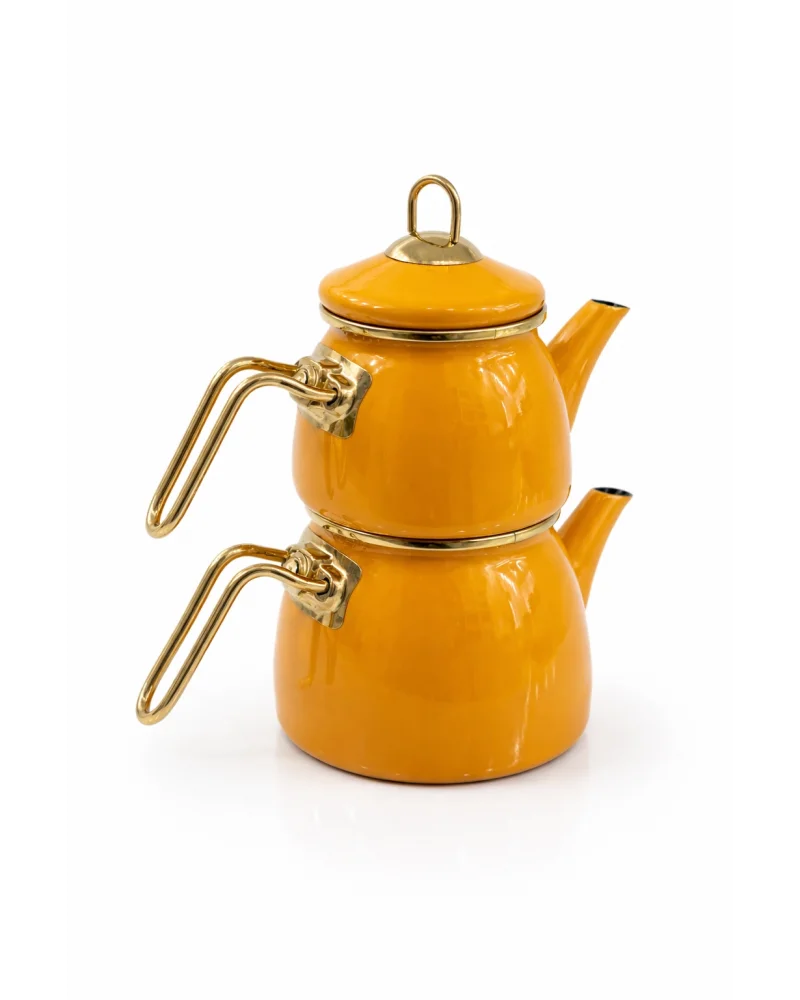 PR Home Emaye Mini Model Emaye Çaydanlık Hardal