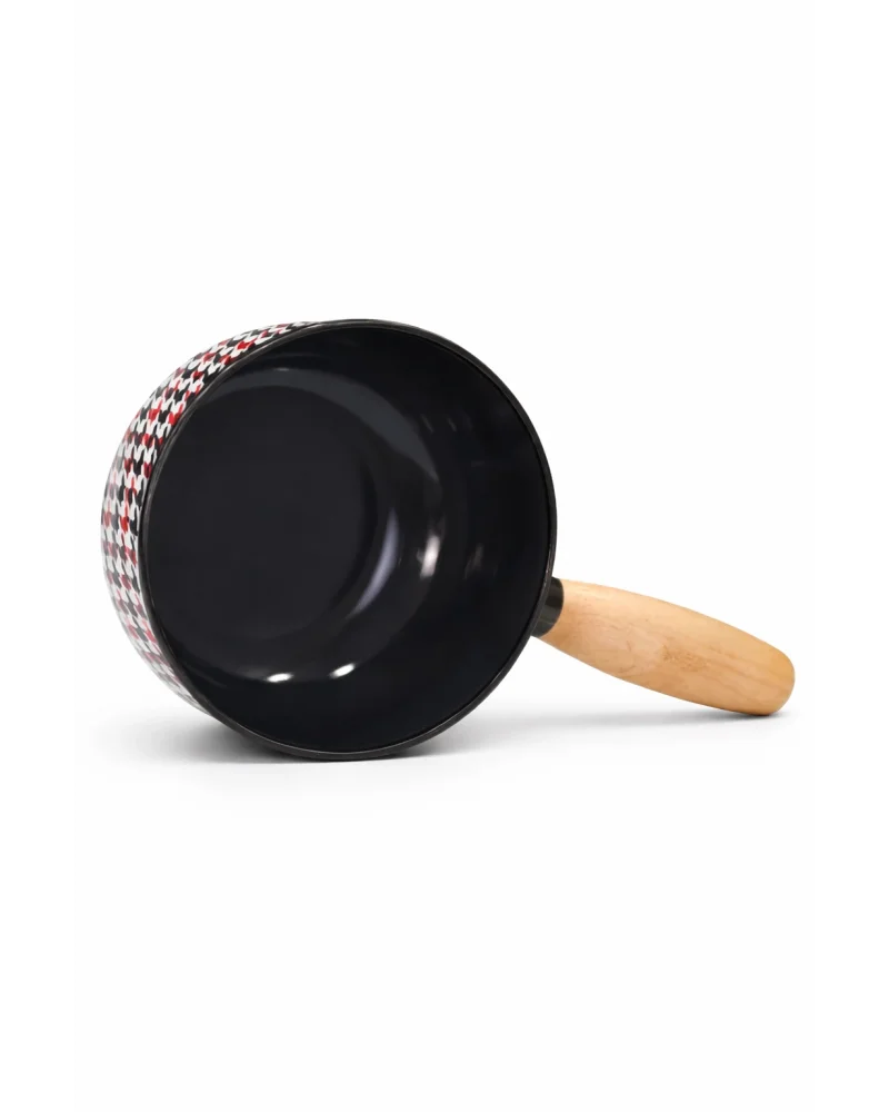 PR Home Forte Black Emaye Ahşap Saplı Haşlama ve Sos Tavası 16 cm