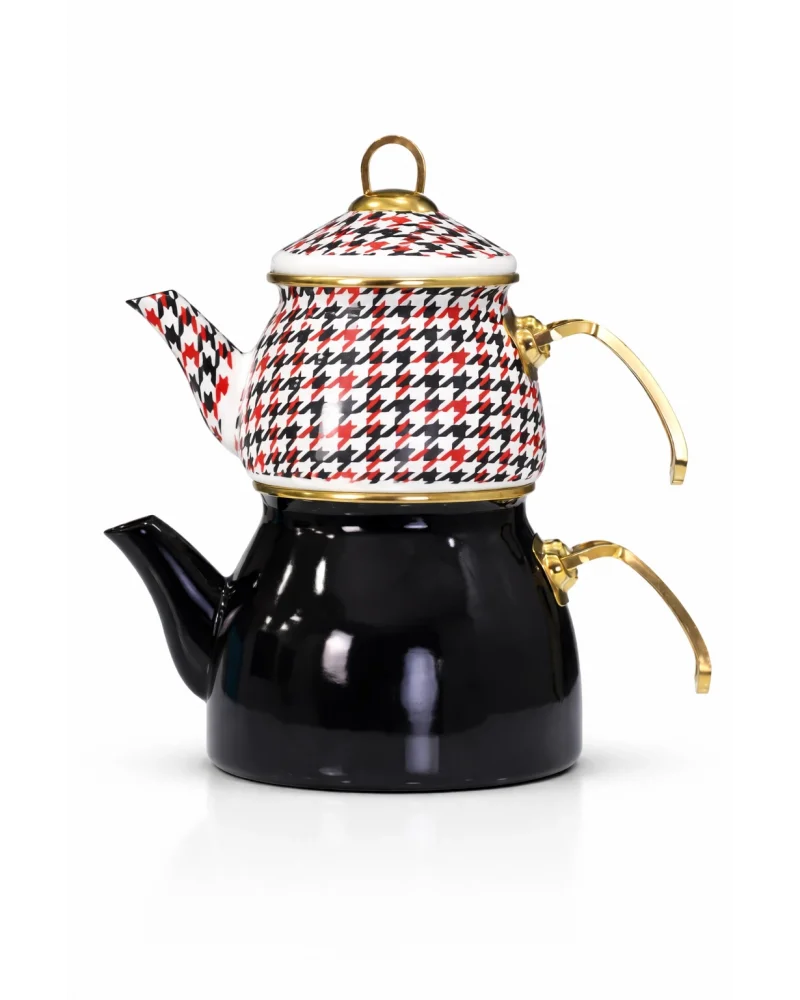 PR Home Forte Black Gold Model Emaye Çaydanlık