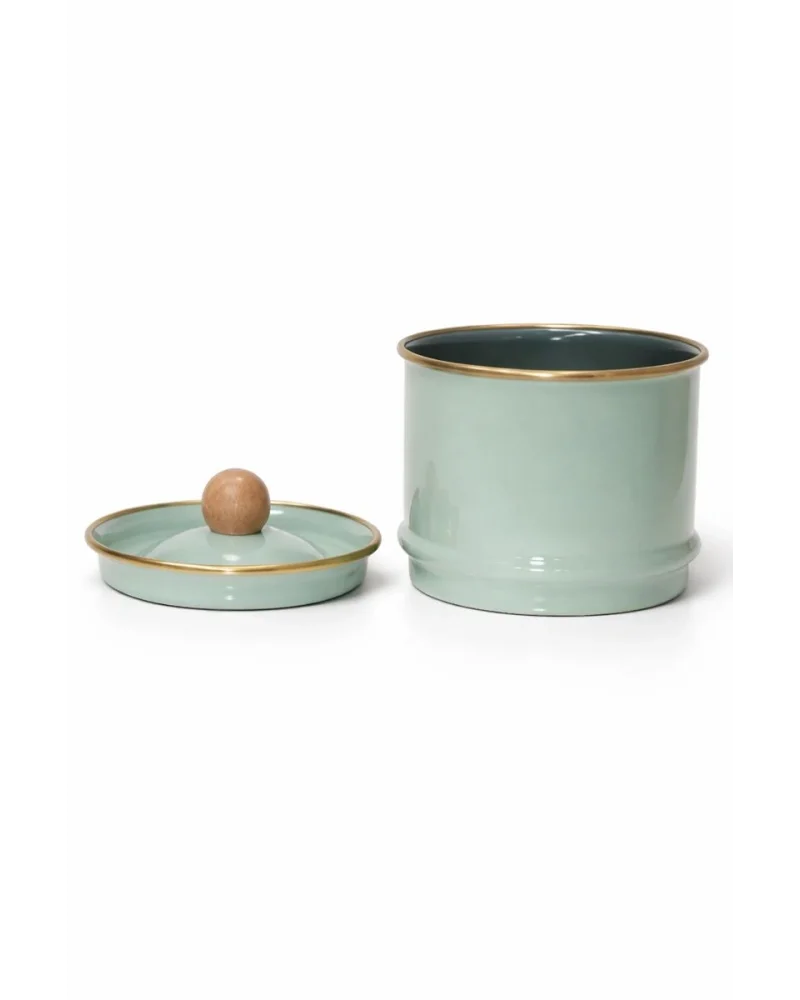 PR Home Soft Green Emaye Kavanoz