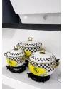 PR Home Lemon Derin Bombeli Emaye Tencere Seti 16-20-24 cm