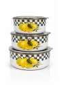 PR Home Lemon Emaye Üçlü Saklama Seti